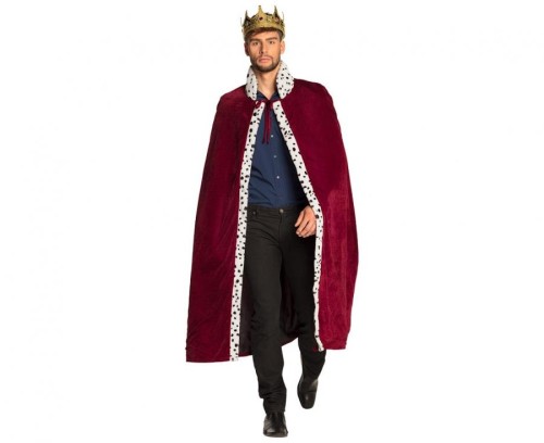 Czerwona peleryna króla – elegancka szata dla dorosłych 140 cm