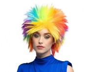 Tęczowa peruka punk – kolorowa fryzura uniwersalna na imprezę