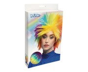 Tęczowa peruka punk – kolorowa fryzura uniwersalna na imprezę