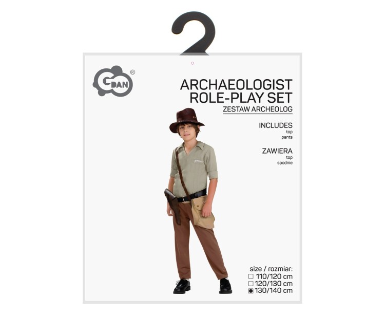 Strój archeologa dla dzieci 130/140 cm – kostium na zabawę i przygodę