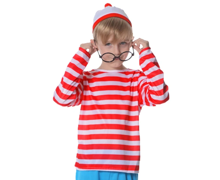 Strój ciekawski chłopiec 110/120 cm – kostium dla dzieci na bal i zabawę