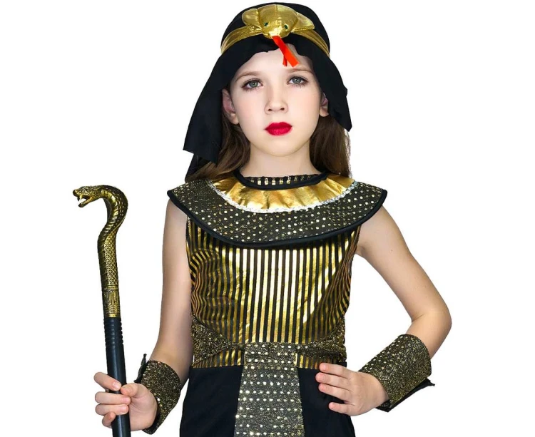 Strój Kleopatry dla dziewczynki 130/140 cm – kostium egipskiej królowej