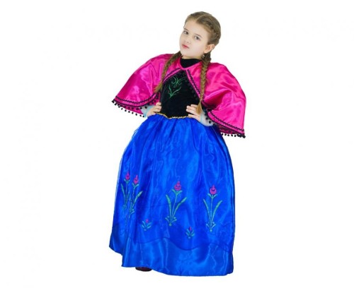 Zestaw Księżniczka różowo-niebieska 130/140 cm – strój dla dzieci