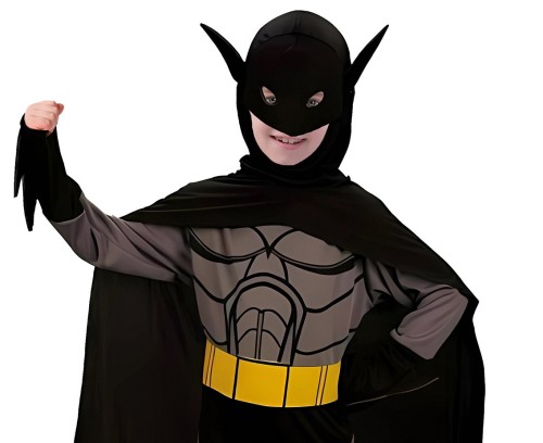 Strój superbohatera nietoperza dla chłopca – peleryna i maska 110/120 cm