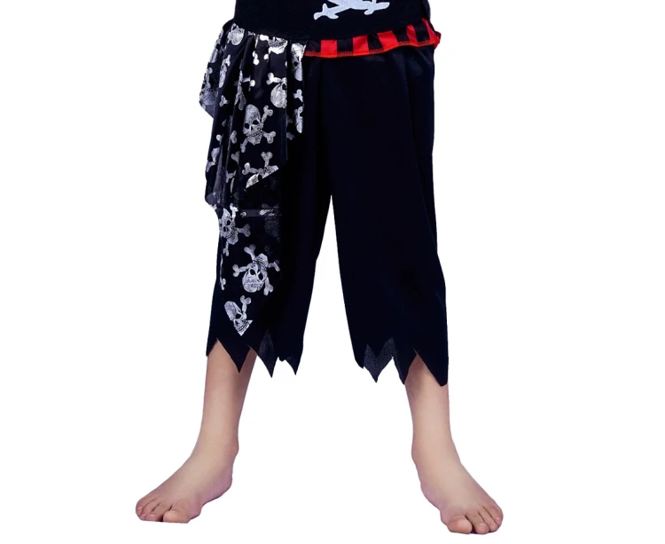 Strój pirata dla chłopca – opaska, płaszcz, pas, spodnie 110/120 cm