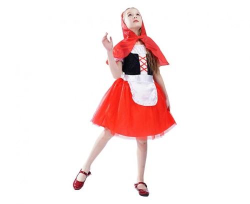 Strój Czerwonego Kapturka dla dziewczynki 110/120 cm – kostium bajkowy