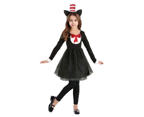 Strój Kotka dla dziewczynki 130/140 cm – kostium kota na bal i karnawał