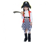 Strój piratki dla dziewczynki – przebranie na bal, karnawał 110/120 cm