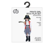 Strój piratki dla dziewczynki – przebranie na bal, karnawał 110/120 cm