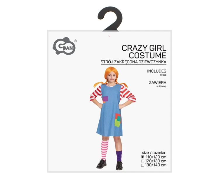 Strój Zakręcona Dziewczyna dla dziewczynki – sukienka 110/120 cm
