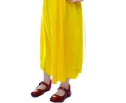 Strój żółtej królowej dla dziewczynki – sukienka i opaska 110/120 cm