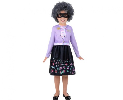 Strój odlotowej dziewczynki dla dziewczynki – kolorowa sukienka 130/140 cm