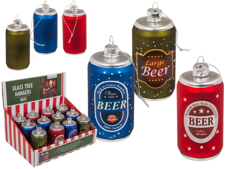 Szklane bombki w kształcie puszek piwa – zabawna świąteczna dekoracja  (1).jpg