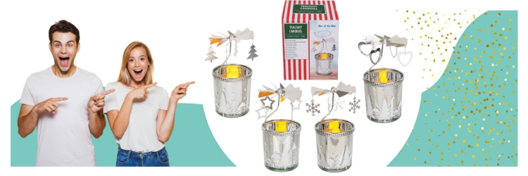 Świąteczna Karuzela na Podgrzewacze Magiczna Dekoracja na Boże Narodzenie 1