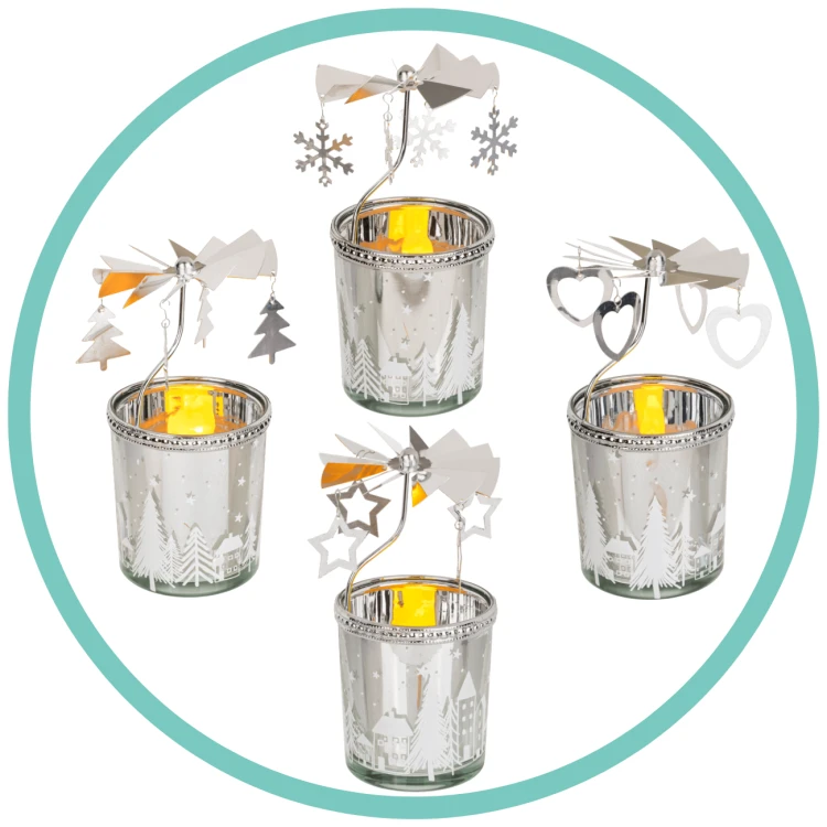 Świąteczna Karuzela na Podgrzewacze Magiczna Dekoracja na Boże Narodzenie 2