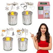 Świąteczna Karuzela na Podgrzewacze Magiczna Dekoracja na Boże Narodzenie 3