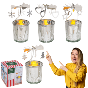 Świąteczna Karuzela na Podgrzewacze Magiczna Dekoracja na Boże Narodzenie 4