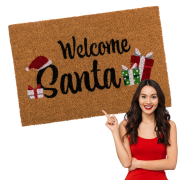 Wycieraczka Welcome Santa Witaj Święty Mikołaju! pod drzwi Świąteczna 5