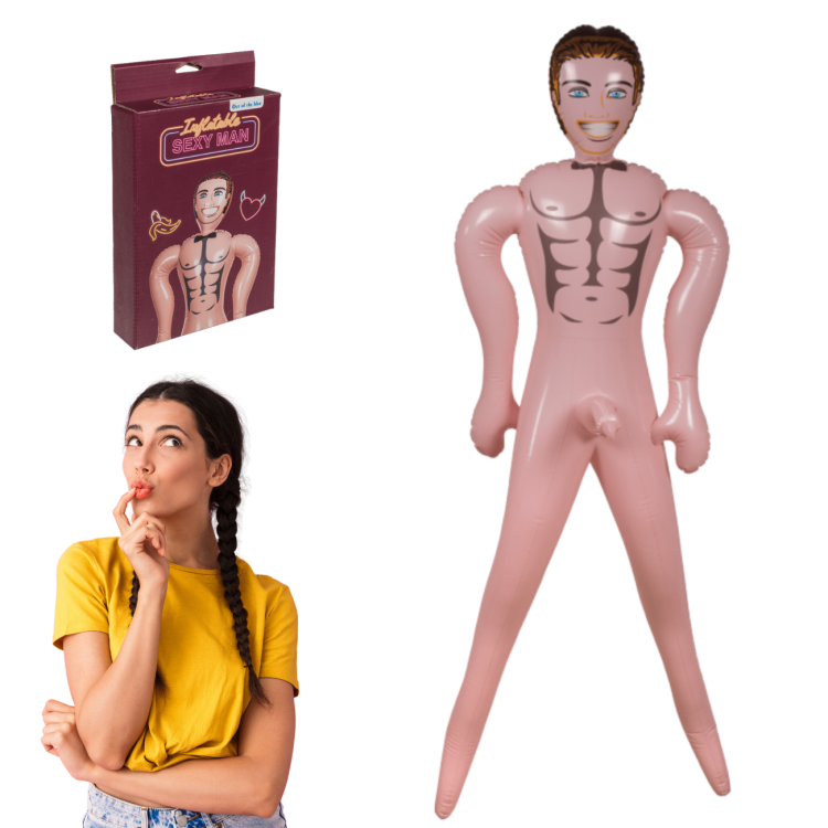 DMUCHANA LALA SEXY MĘŻCZYZNA LALKA FACET Z PENISEM  9