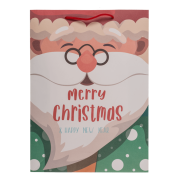 Świąteczna torba prezentowa papierowa kraft – kolorowe motywy Mikołaja  (5).png