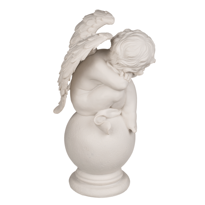 Figurka aniołka śpiącego na kuli – delikatna dekoracja pełna spokoju  (4).png