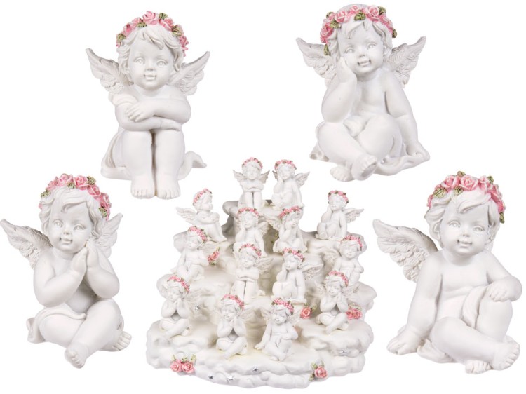 Figurka Aniołka z Różowym Wiankiem – Subtelna Dekoracja Pełna Ciepła  (1).jpg