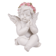 Figurka Aniołka z Różowym Wiankiem – Subtelna Dekoracja Pełna Ciepła  (1).png