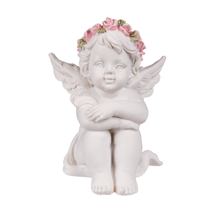 Figurka Aniołka z Różowym Wiankiem – Subtelna Dekoracja Pełna Ciepła  (5).png