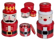 Zestaw 3 Świątecznych Puszek Metalowych – Mikołaj i Dziadek do Orzechów  (1).jpg