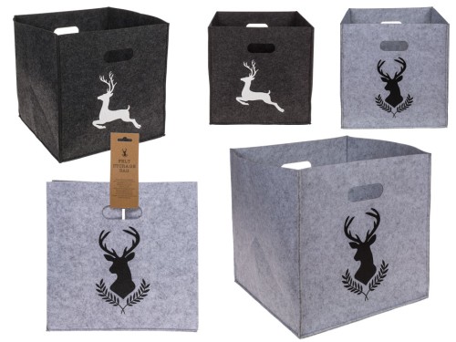 Filcowe Pudełko z Motywem Jelenia – organizer IKEA Kallax, świąteczny styl  (1).jpg