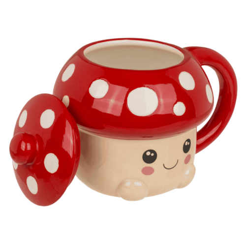 Kubek Kawaii Muchomorek z Pokrywką – uroczy i praktyczny prezent 440 ml  (1).png