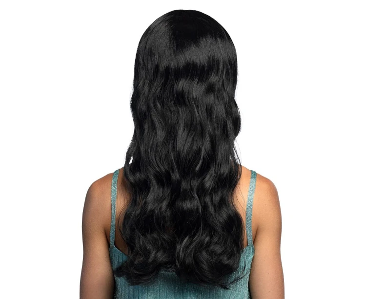 Peruka czarna falowana „Oceana” – długie fale, uniwersalny rozmiar