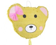 Piniata miś z kokardką – dekoracja i zabawa na dziecięce przyjęcia