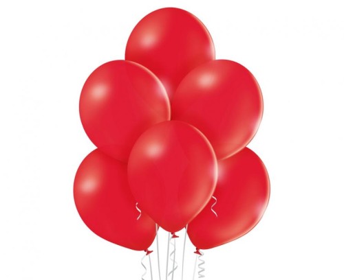 Balony Pastelowe Czerwone 12” (30 cm) – zestaw 100 sztuk na przyjęcia