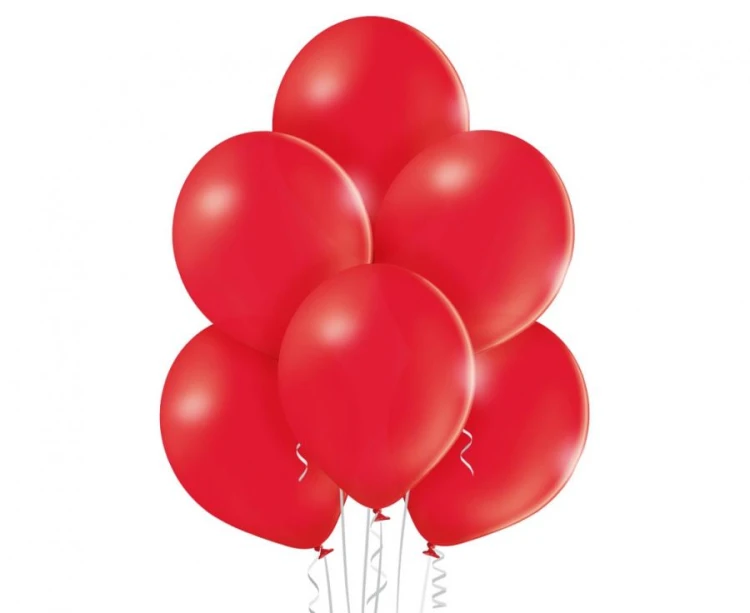 Balony Pastelowe Czerwone 12” (30 cm) – zestaw 100 sztuk na przyjęcia