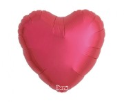 Balon Foliowy Serce 14” (35 cm) Metaliczny Czerwony – zestaw 5 sztuk