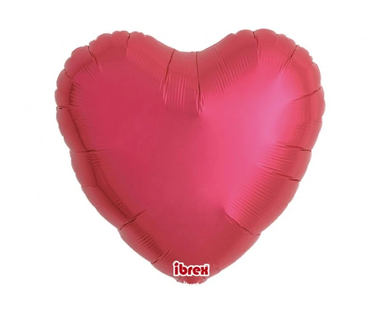 Balon Foliowy Serce 14” (35 cm) Metaliczny Czerwony – zestaw 5 sztuk
