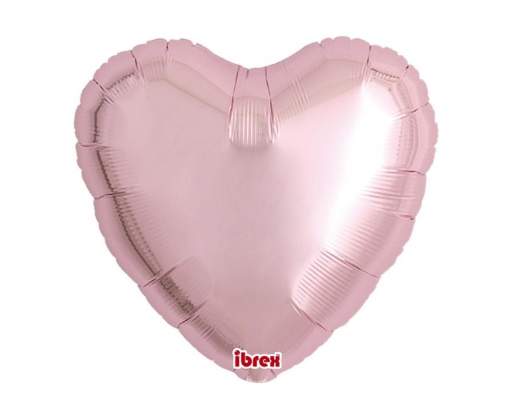 Balon Foliowy Serce 14” (35 cm) Metaliczny Jasnoróżowy – zestaw 5 sztuk