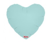 Balon Foliowy Serce 14” (35 cm) Pastelowy Niebieski – zestaw 5 sztuk