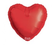 Balon Foliowy Serce 18” (45 cm) Metaliczny Rubinowy – zestaw 5 sztuk