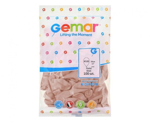 Balony Pastelowe Jasnoróżowe 12” (30 cm) – zestaw 100 sztuk