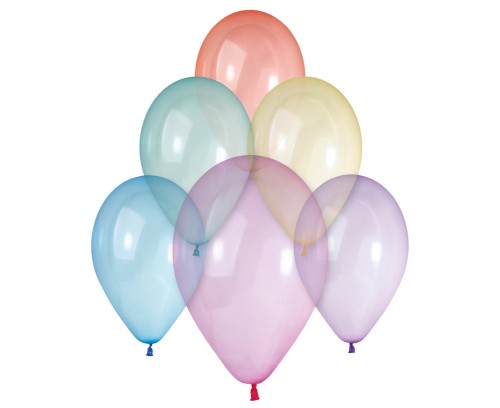 Balony Krystaliczne Mix 12” (30 cm) – zestaw 100 sztuk na przyjęcia