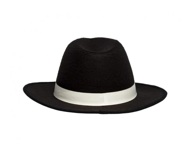 Kapelusz gangster deluxe – czarno-biały, stylowy dodatek do przebrania
