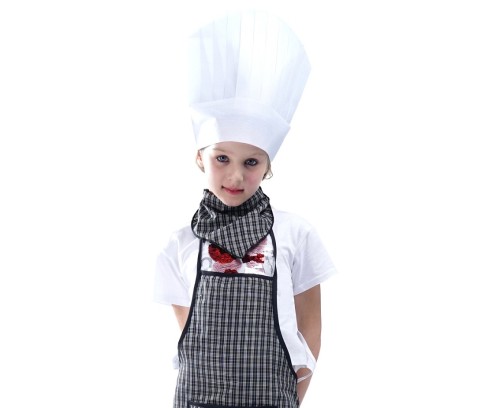 Strój Kucharza dla Dziecka 130/140 – Kostium Szefa Kuchni z Czapką