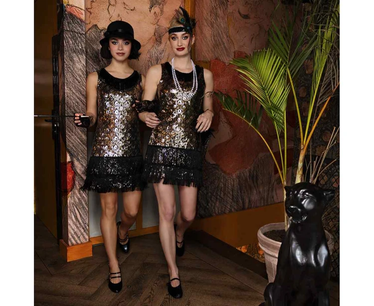 Czarny kapelusz Charleston cloche – styl lat 20. dla eleganckiej kobiety