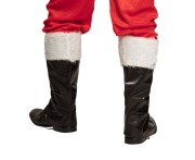Nakładki na buty Świętego Mikołaja – czarne z futerkiem, rozmiar uniwersalny