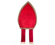Mitra świętego Mikołaja – czerwone nakrycie głowy z ozdobami, uniwersalna