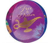 Balon foliowy ORBZ „Alladyn” 38 × 40 cm – kula do napełnienia helem