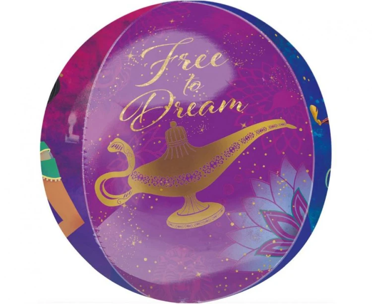 Balon foliowy ORBZ „Alladyn” 38 × 40 cm – kula do napełnienia helem