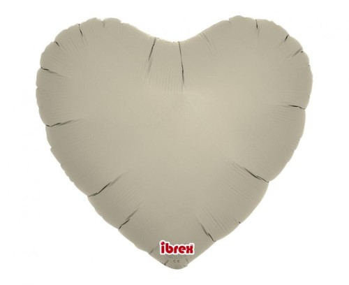 Balony foliowe serce 36 cm Sand Gray – 5 szt. na hel